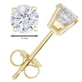 thumbnail image 4 of Vir Jewels 1/4 CTTW Diamond Stud Earrings 14K Yellow Gold Push Backs Round 4 Prong Basket Female, 4 of 6