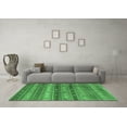 thumbnail image 3 of Ahgly Company Indoor Round Southwestern Emerald Green Country Area Rugs, 7' Round, 3 of 4