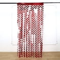 thumbnail image 2 of BalsaCircle Metallic Red Heart 6 feet Foil Tassels Fringe Backdrop Curtains Party Events, 2 of 8