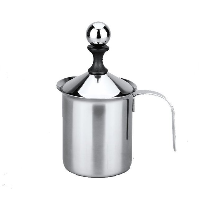 Espumador de Leche de Acero Inoxidable con Doble Malla 400ml JM
