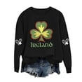 thumbnail image 2 of Uootdi St. Patrick's Day Sweatshirt for Women Crewneck Cute Shamrock Graphic Long Sleeve Shirts for Women Lucky Leaf Irish Shamrock Pullover Shirts Tops Gift, 2 of 4