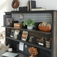 thumbnail image 2 of Sauder Steel River Engineered Wood Computer Hutch in Carbon Oak Finish, 2 of 8