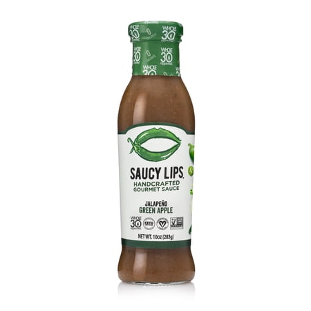 Saucy Lips Jalapeno and Green Apple Handcrafted Gourmet Sauce  10 Oz Pack Of 6