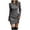 Grey, variant on FcBaudy Long Sleeve Round-Neck Mid-Calf Dress,Summer Dresses for Women,Womens Dresses Women Casual Sleeve Solid Waist Round Neck Knitting Hip Wrap Dresses Women Dress