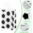 thumbnail image 5 of 24 Pcs Big Soccer Pattern Gift Bags Soccer Party Favor Paper Bags with Handles Reusable Soccer Goodie Bags Treat Bags for Soccer and Birthday Party Supplies White 8.27x5.91x3.15inch, 5 of 9