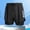 Black, variant on Men's Solid Color Double Layer Split Leg Running Shorts Quick Dry Breathable Lightweight Summer Gym Fitness Workout Shorts