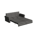 thumbnail image 6 of 93.7" King Pull Out Sofa Bed,3-in-1 Faux Leather Convertible Sleeper Sofa Multi-Functional Sofa Bed for Living Room,Bedroom,Gray, 6 of 8