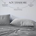 thumbnail image 3 of Southshore Fine Living, Inc. King Sheet Set, Rayon Derived from Bamboo Bedsheets, Steel Grey, 3 of 6