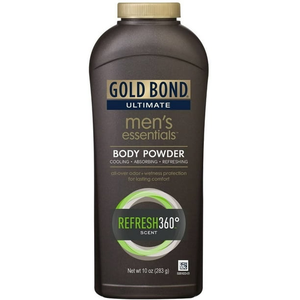 Gold Bond Ultimate Men's Essentials Body Powder, Refresh 360 10 oz