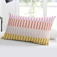 thumbnail image 5 of Colorful Stripe Throw Pillow Cover 20 x 26 Inch Decorative Pillow Cover Modern Pink Red Yellow Vertical Striped Lumbar Pillowcase Seasonal Rectangle Cushion Case for Couch Sofa Bed Living Room, 5 of 7