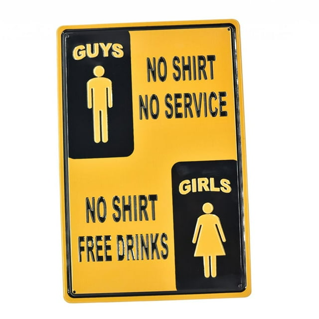 Letrero de hojalata vintage en relieve feelfreeau, placa de pared, póster para bar o pub Chicos y chicas