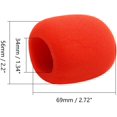 thumbnail image 2 of HUGFEGWE 5 Pcs Housse de Microphone Mousse Protection Pare-Brise Filtre en Mousse Rouge pour Diffusion KTV U2536-17946, 2 of 7