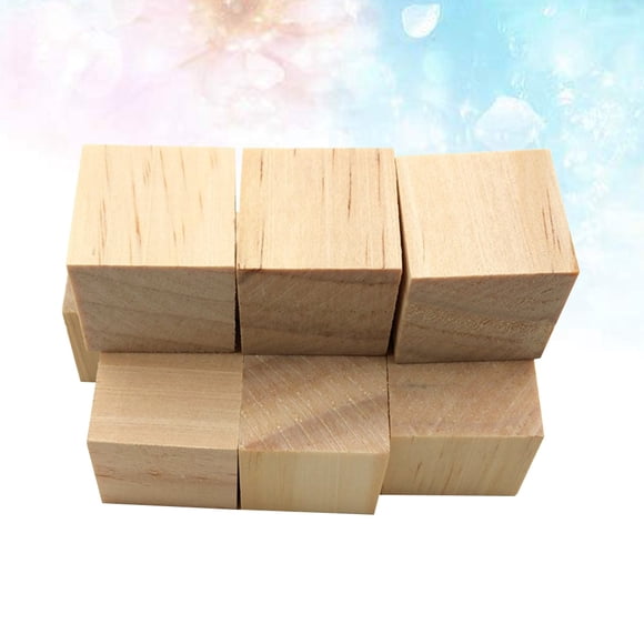 BEADCEST 10pcs Pine Block Natural Pine Beige for Students Crafting DIY Decoration