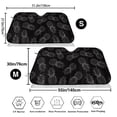 thumbnail image 3 of Balery White Pineapples Print Car Windshield Sun Shade,Windshield Sunshade for Car Pickup Truck SUV Accessories-Small, 3 of 7