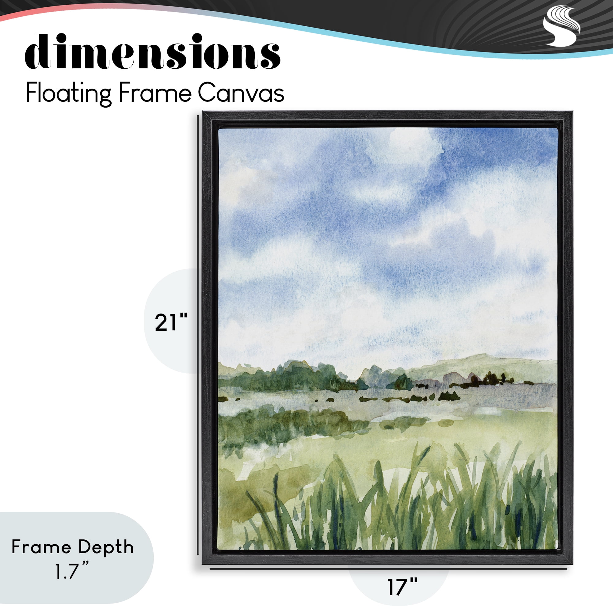 Stupell Industries Fresh Spring Morning Black Framed Floater Canvas Wall Art, design by Lanie Loreth