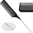 thumbnail image 3 of Set Of Highlighter Combs In Different Sizes - Hair Highlighter Comb With Metallic Zirconium (black), 3 of 4