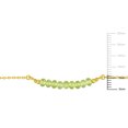 thumbnail image 3 of Miabella 4mm Peridot Bead Necklace in Yellow Plated Silver, 3 of 4