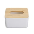 thumbnail image 1 of Kiplyki Wholesale Bamboo Cover Tissue Boxes Desktop Pumping Paper Living Room S imple Storage Box, 1 of 2
