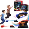 thumbnail image 1 of Veh铆culo De Catapulta A Pedal Juguete De Coche De Cohete Interactivo Para Padres E Hijos Juguete Educativo Temprano Para Lanzar Coches Para 2 Jugadores Coches De Carreras Accionados Por Aire Para Ni帽, 1 of 6