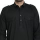 SKAVIJ Hommes Kurta Pyjama Mis Pathani Style Indien Robe Décontractée Black XL – image 3 sur 6