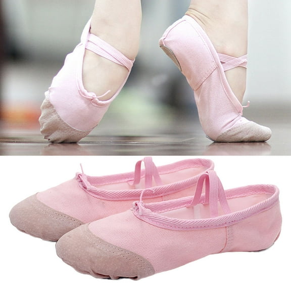 ETEREAUTY Girls' Ballet Shoes 1 Pair Cotton Anti- Lightweight Gymnastics Dance Footwear