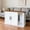 white brown, variant on MAROUTE Modern Wooden Cat Litter Box Enclosure - Hidden Washroom Cabinet with Double Doors and Side Entry - Stylish Cat House End Table - 33.5" x 19" x 19.5"