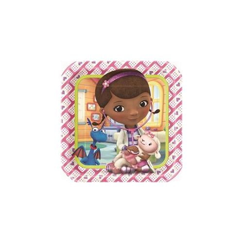~ Birthday Dinner Party Supplies Tableware 8 DOC MCSTUFFINS LARGE PAPER PLATES