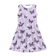 thumbnail image 3 of FOR U DESIGNS Purple Butterfly Sleeveless Dress for Teen Girls 3-4 Years Fashion Elegant Princess Dresses Summer Going Out Jumpskirt Kids Casual A Line Skater Dress, 3 of 6