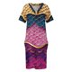 thumbnail image 4 of Vestido de noche de escamas de pez de aleta de sirena para mujer azul oscuro rosa morado Magenta dorado bolsillo suelto vestidos de noche para mujer, 4 of 7