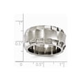 thumbnail image 6 of Solid Titanium Men's Faceted Edge Matte Brushed Finish and 12mm Plain Classic Wedding Band Ring Size 11, 6 of 7
