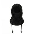 thumbnail image 5 of PInxai Kids Hats Winter Warm Thick Double-Layer Pullover Scarf Hat Fleece Lined Solid Color Windproof Outdoor Hats,Black,3-10 Years, 5 of 6