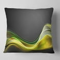 thumbnail image 2 of Designart Green Gold Texture Pattern - Abstract Throw Pillow - 18x18, 2 of 5