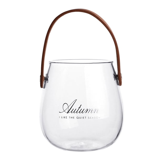 Jarrón de vidrio decorativo para almacenamiento, florero hidropónico, adorno de escritorio, 1 unidad