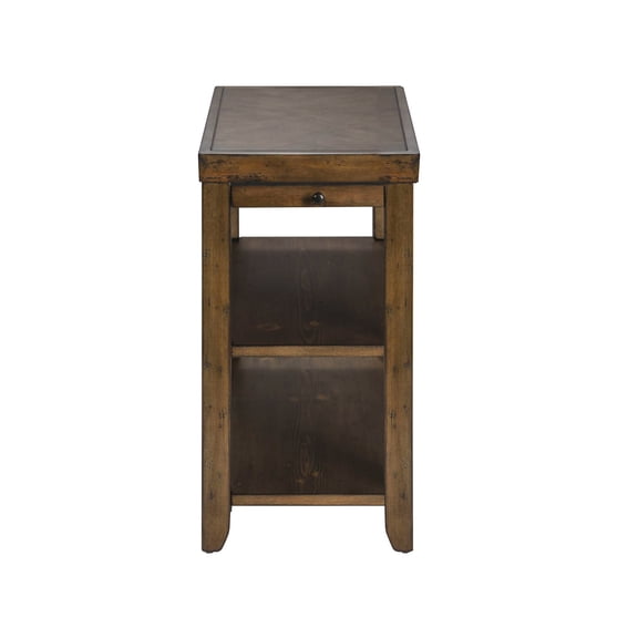 Mitchell Medium Chair Side Wood Table in Brown