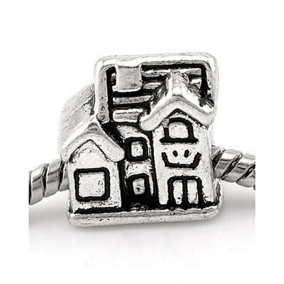 Home Sweet Home Family House Bead European Bead Compatible for Most European Snake Chain Charm Bracelet