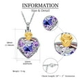 thumbnail image 3 of Crystal Heart with Rose Flower Cremation Jewelry for Ashes Urn Necklace Lockets for Human Ashes Pet Ashes Necklace for Women, 3 of 8