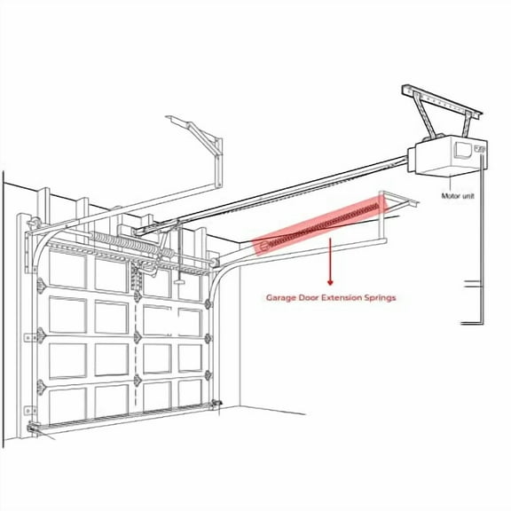 Alcan P728 - 28 in. Garage Door Plug-End Extension Spring (0.177 in. No. 7 Wire) (Pack of 1)