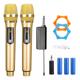 thumbnail image 1 of Universal Micrófono Inalámbrico Profesional Karaoke Kit 2pcs Oro, 1 of 5