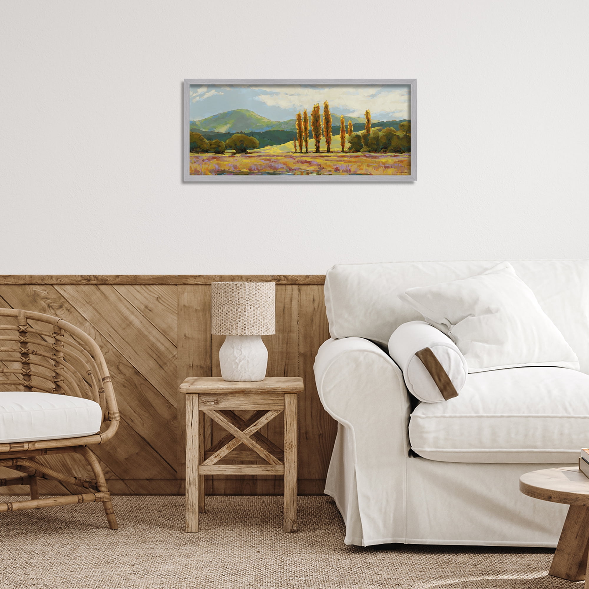 Stupell Industries Vast Subdued Countryside Gray Framed Giclee Art, design by Trevor Copenhaver