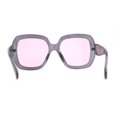 thumbnail image 2 of Minimalistic Thick Plastic Large Round Mod Sunglasses Slate Pink, 2 of 4