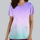 thumbnail image 4 of Tops Cortos para Mujeres V-Cuello Moda Casual con Diseño de Color de Gradiente de Bolsillo, Tela de Estante de Imitación Suave para Uso Diario Y Casero, 4 of 5