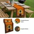 thumbnail image 5 of Halloween Table Runner - 70 Inch Long, Kitchen Dining Table Runner Dresser Scarves, Riding Witch Cat Orange Plaid Pumpkin Farmhouse Decor for Coffee Tables Wedding Party Banquet, 5 of 8