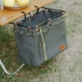 thumbnail image 6 of Camping Table Side Storage Bag Multifunctional Folding Canvas Bag with Hook Outdoor Picnic Desk Cookware Hanging Large Capacity, 6 of 7