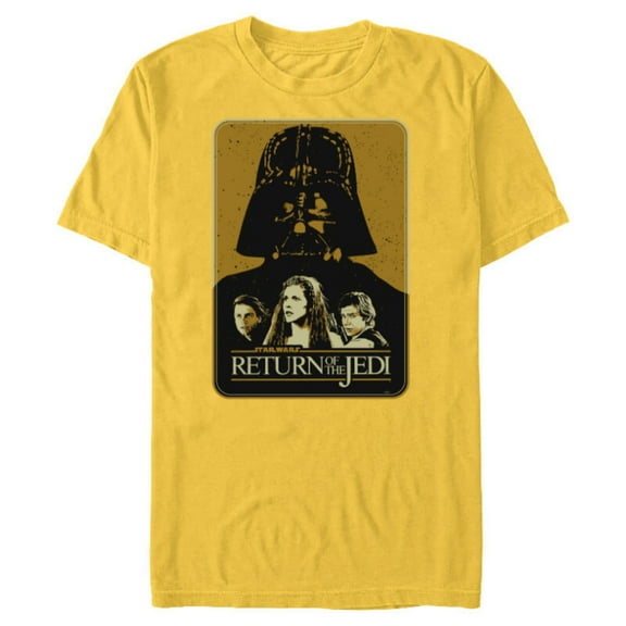 Star Wars Return of the Jedi Darth Vader Vintage Poster - Short Sleeve Blended T-Shirt for Adults - Customized-Yellow
