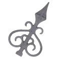 thumbnail image 2 of Fence Finial 170mm Solderable Farmhouse Fence Spear Pointed Shape Finial Supply, 2 of 4