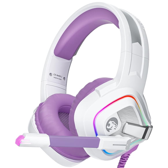 Auriculares para juegos ZIUMIER Purple para PC PS4 PS5 Xbox Switch