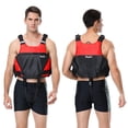 thumbnail image 4 of Boglia Adult Swim Vest,Floation Swim Vest Snorkeling Buoyancy Aid Jackets Outdoor with Safety Reflective Shoulder Strap,Red, 4 of 7