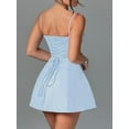 thumbnail image 6 of Musuos Women Summer Mini Cami Dress Sleeveless Back Tie-Up Solid Color Party Dress, 6 of 7