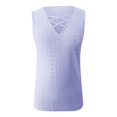 thumbnail image 3 of Ruyang Tank Tops for Women Women's Summer New Women's Solid Color V Neck Strap Vest Scoop Top Women, 3 of 4