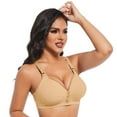 thumbnail image 4 of Wutalume Full Cup Wireless Bras for Women, No Steel Ring, Comfort Coverage Bra, Daily Wear, Solid Color, Non-Padded Womens Bras,Complexion 38, 4 of 6